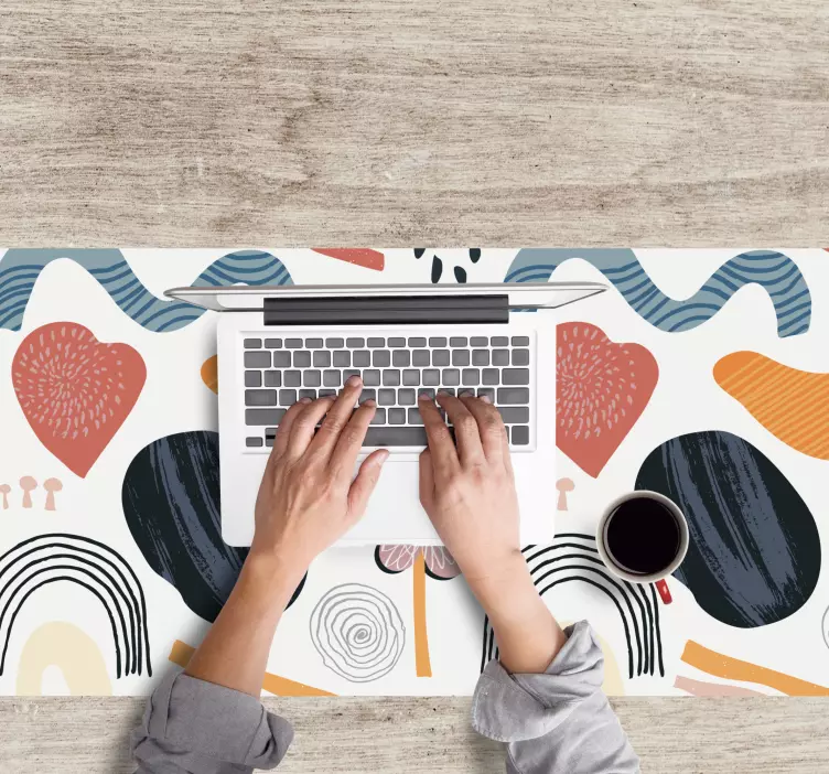 Mouse pad patterns organic abstract shapes - TenStickers