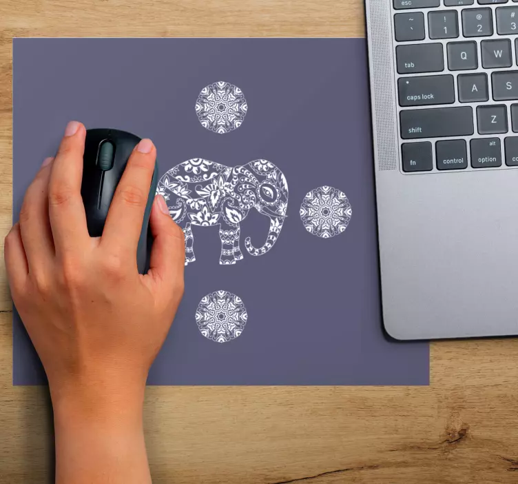 Mouse pad patterns ornate elephant design - TenStickers