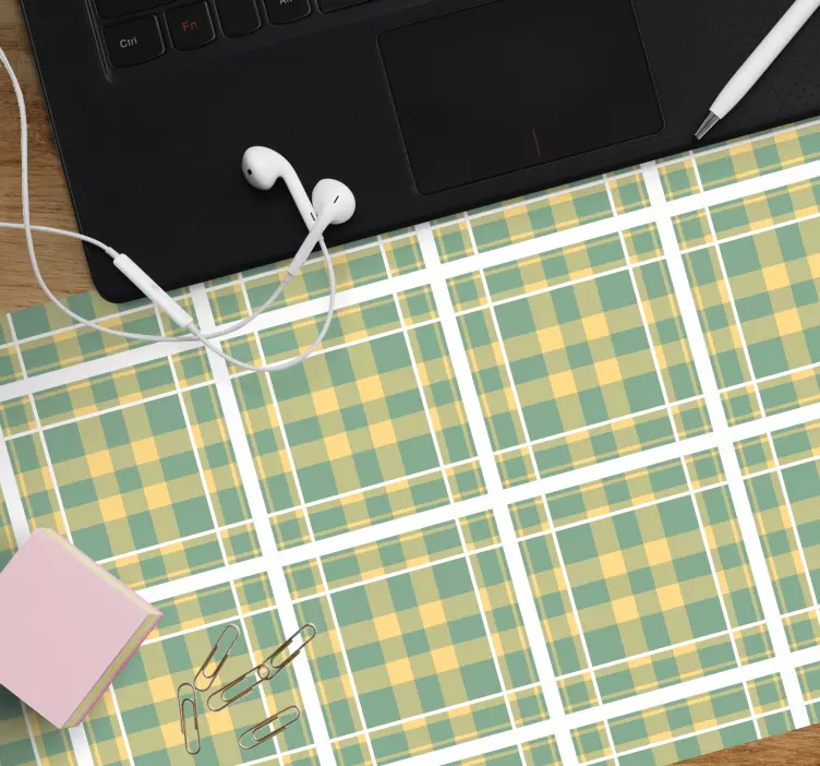 Mouse pad patterns plaid checkered design - TenStickers