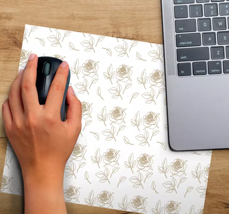 Mouse pad patterns rose floral design - TenStickers