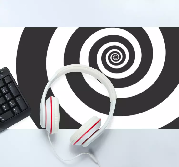 Mouse pad patterns spiral optical illusion design - TenStickers