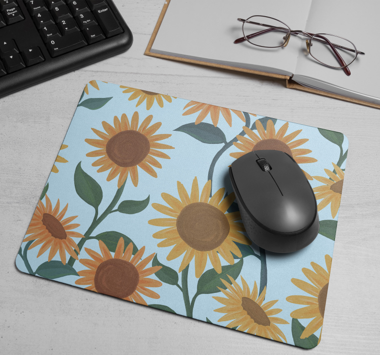 Mouse pad patterns sunflower floral design - TenStickers