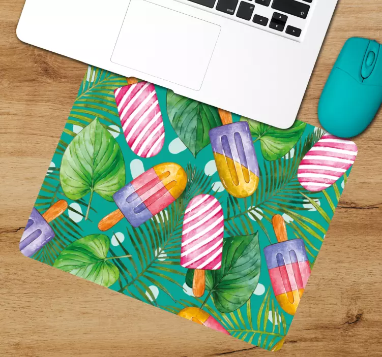 Mouse pad patterns tropical ice pops design - TenStickers