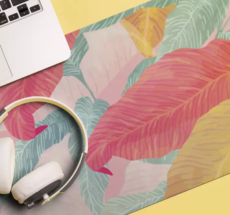 Mouse pad patterns tropical leaf design - TenStickers