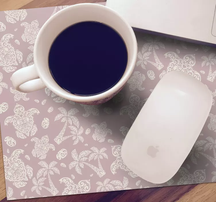 Mouse pad patterns turtle and palm design - TenStickers