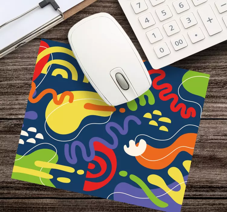 Mouse pad patterns vibrant abstract spirals - TenStickers