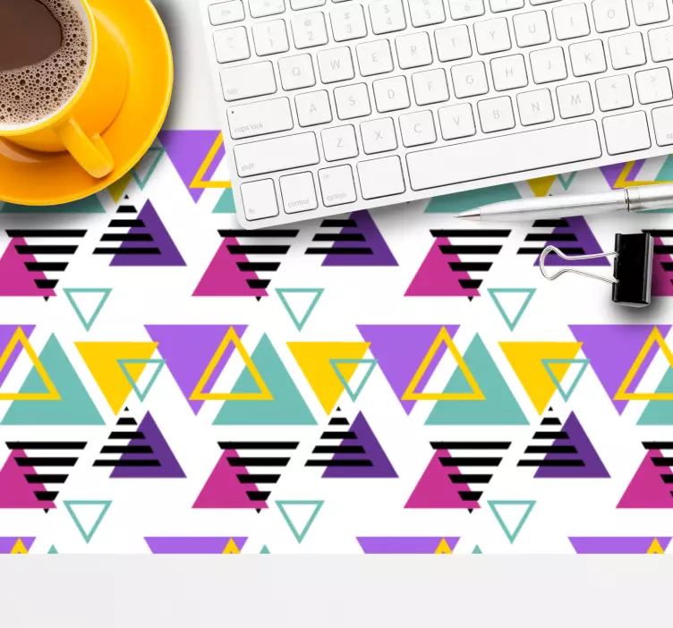 Mouse pad patterns vibrant geometric triangles - TenStickers