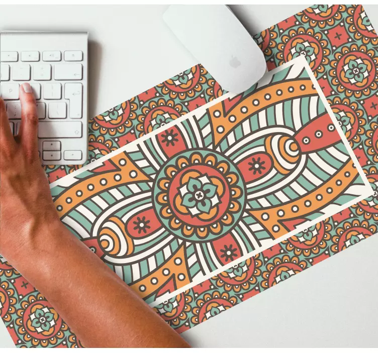 Mouse pad patterns vibrant mandala design - TenStickers
