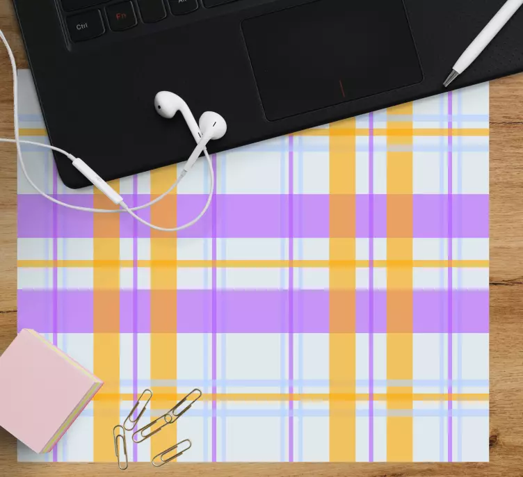 Mouse pad patterns vibrant plaid geometry - TenStickers