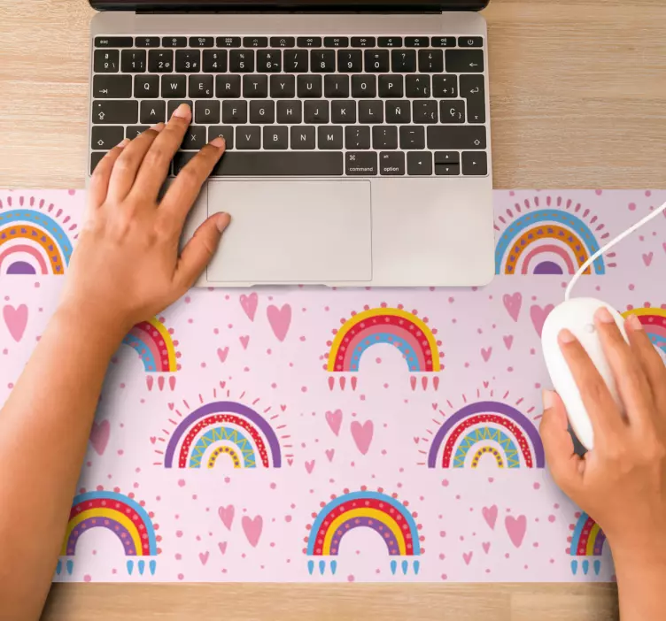 Mouse pad patterns vibrant rainbow design - TenStickers