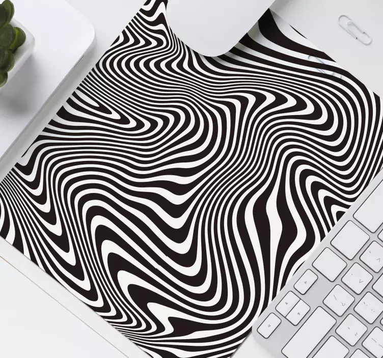 Mouse pad patterns warped striped texture - TenStickers