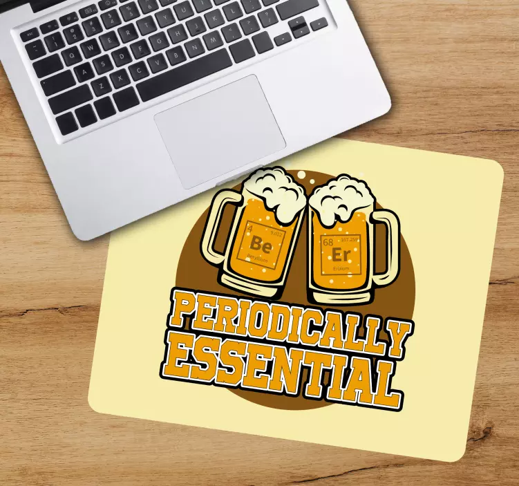 Mouse pad quotes beer is proof god loves us - TenStickers