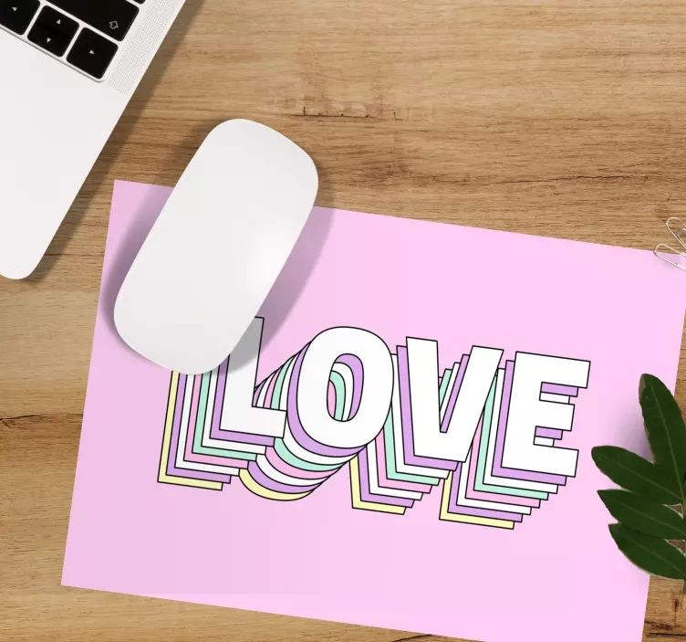 Mouse pad quotes colorful love typography - TenStickers