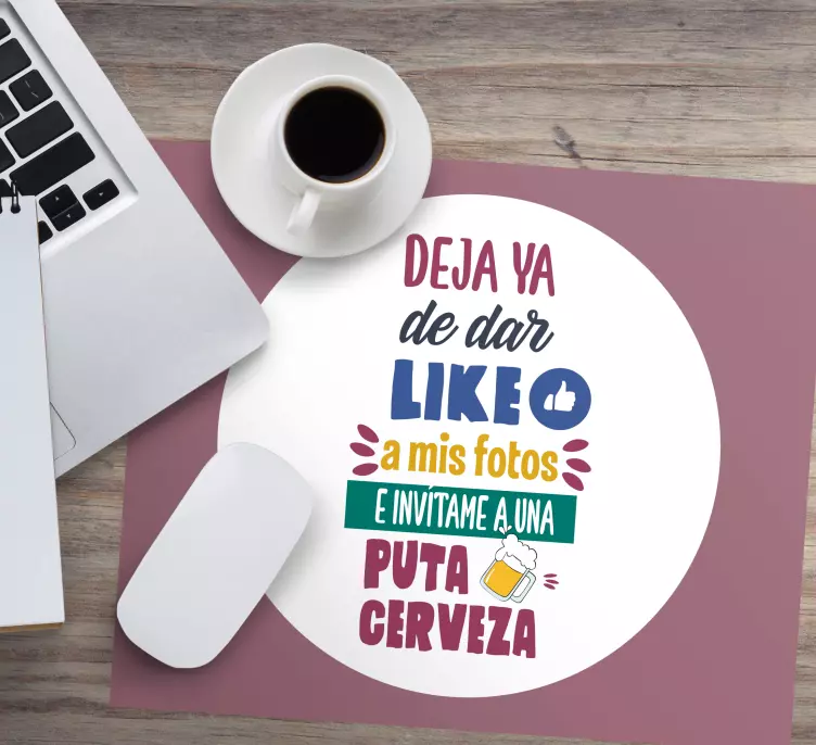 Mouse pad quotes fun social invitation - TenStickers