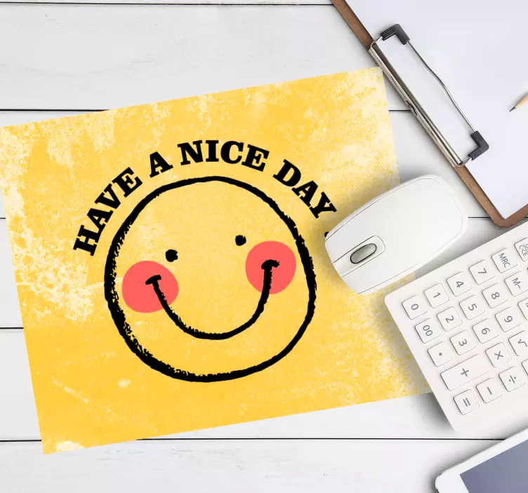 Mouse pad quotes happy smiley face quotes - TenStickers