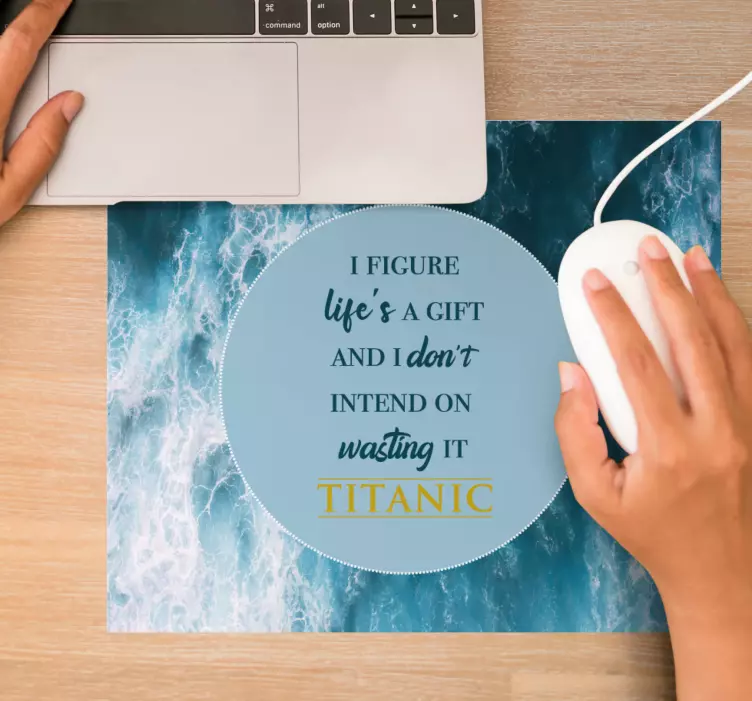 Mouse pad quotes inspirational waves sayings - TenStickers