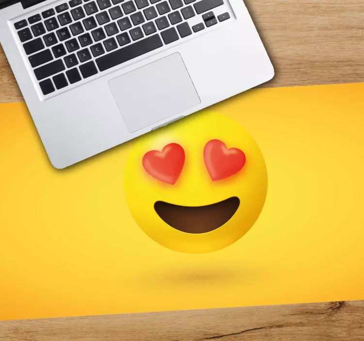 Mouse pad quotes love emoji expression - TenStickers