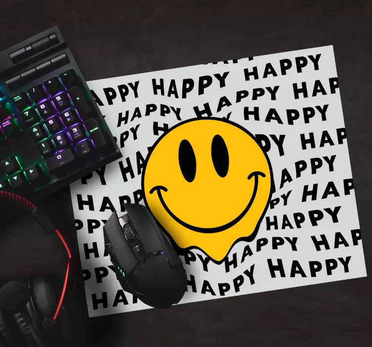 Mouse pad quotes smiley face emblem - TenStickers