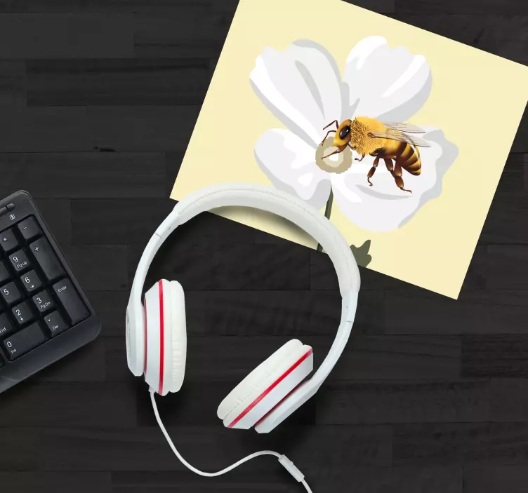 Original mouse pad bee on blossom - TenStickers