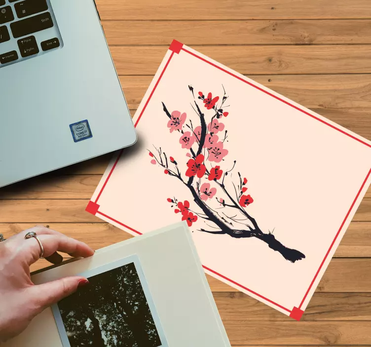 Original mouse pad blossoming cherry branch - TenStickers