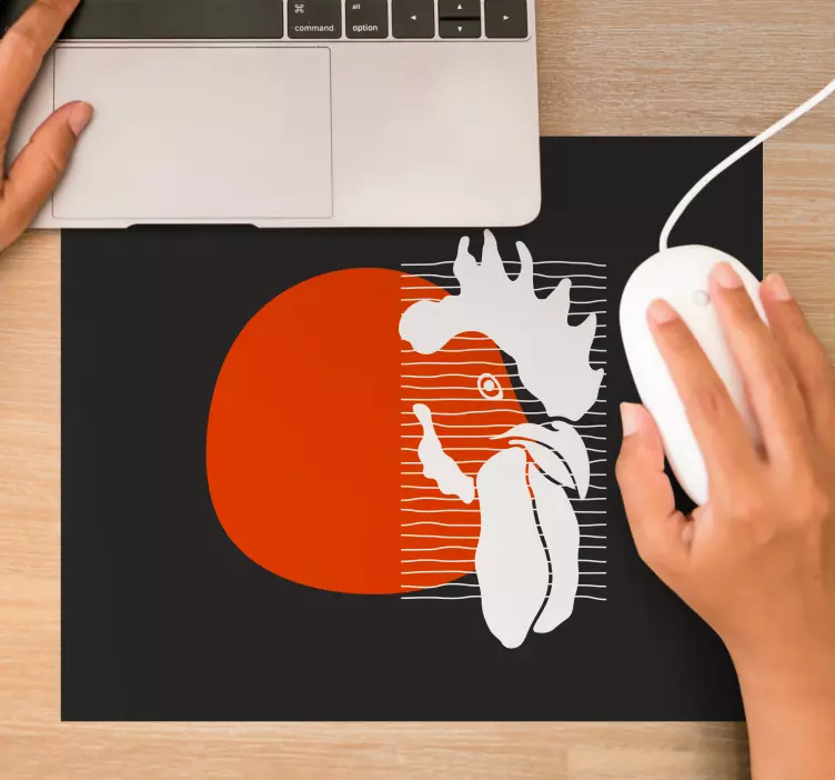 Original mouse pad bold red abstract - TenStickers