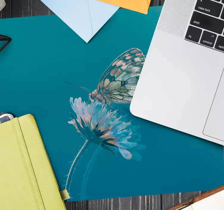 Original mouse pad butterfly on flower - TenStickers