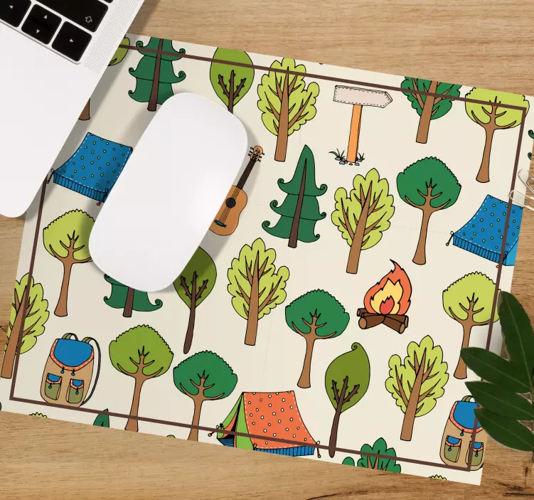 Original mouse pad camping scene design - TenStickers