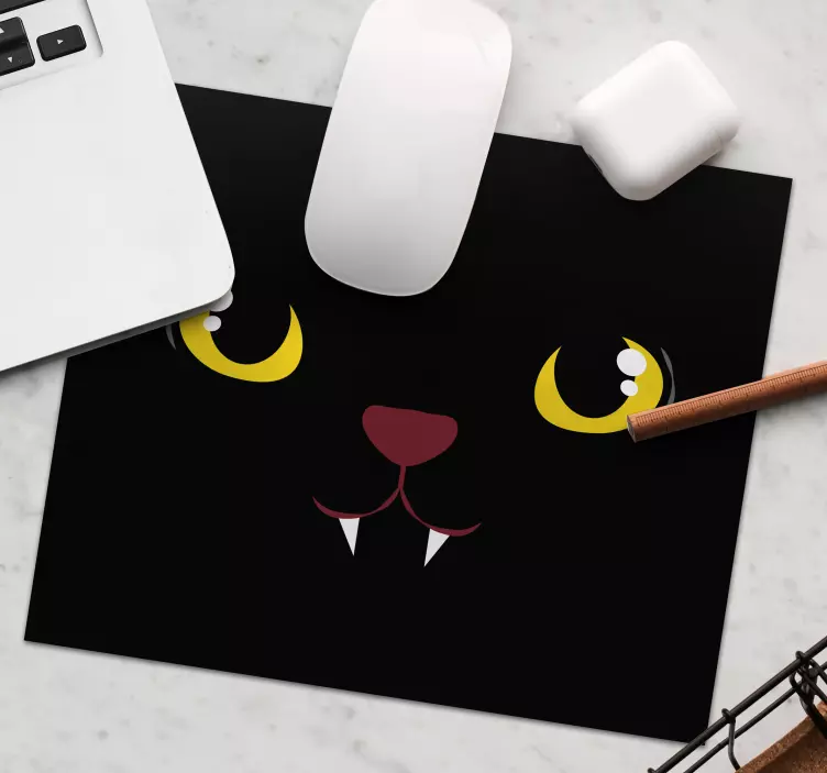 Original mouse pad cat face design - TenStickers