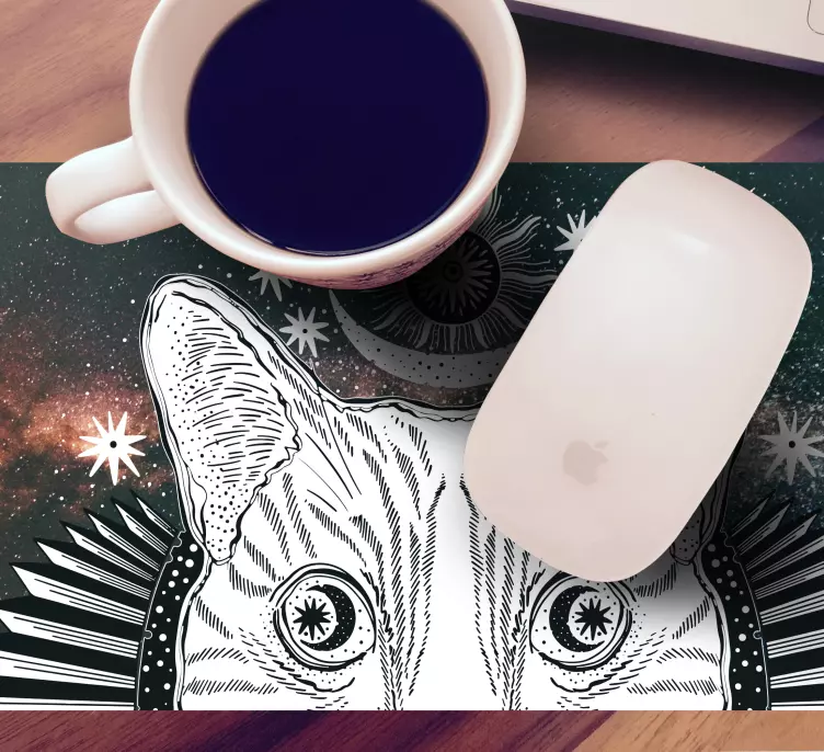 Original mouse pad celestial cat design - TenStickers