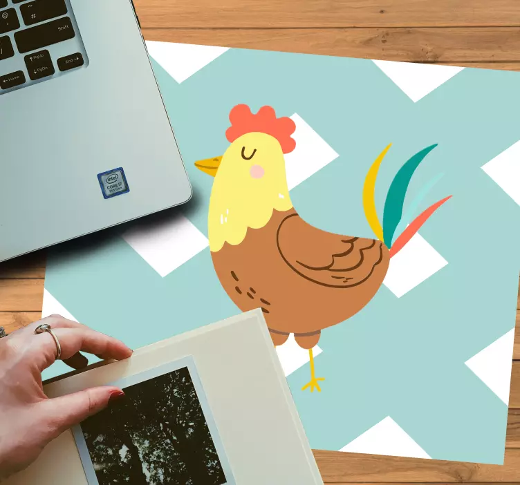 Original mouse pad charming hen design - TenStickers