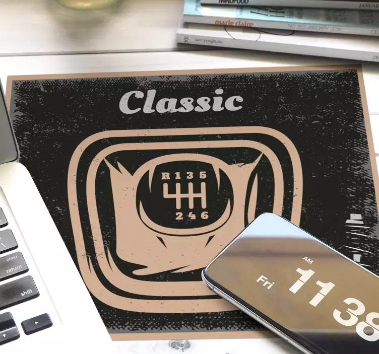 Original mouse pad classic gear shift design - TenStickers