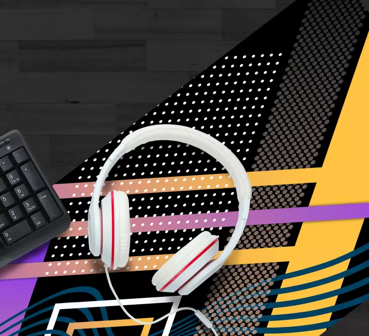 Original mouse pad colorful geometric stripes - TenStickers