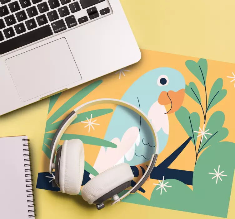 Original mouse pad colorful parrot illustration - TenStickers