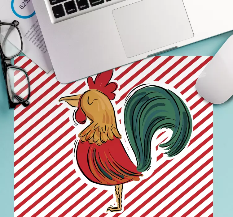 Original mouse pad colorful rooster design - TenStickers