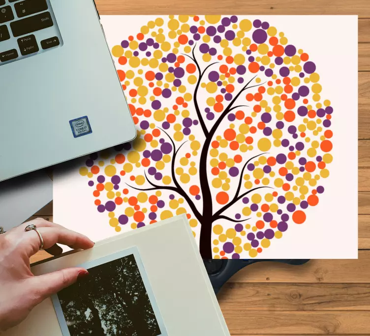 Original mouse pad colorful tree artwork - TenStickers