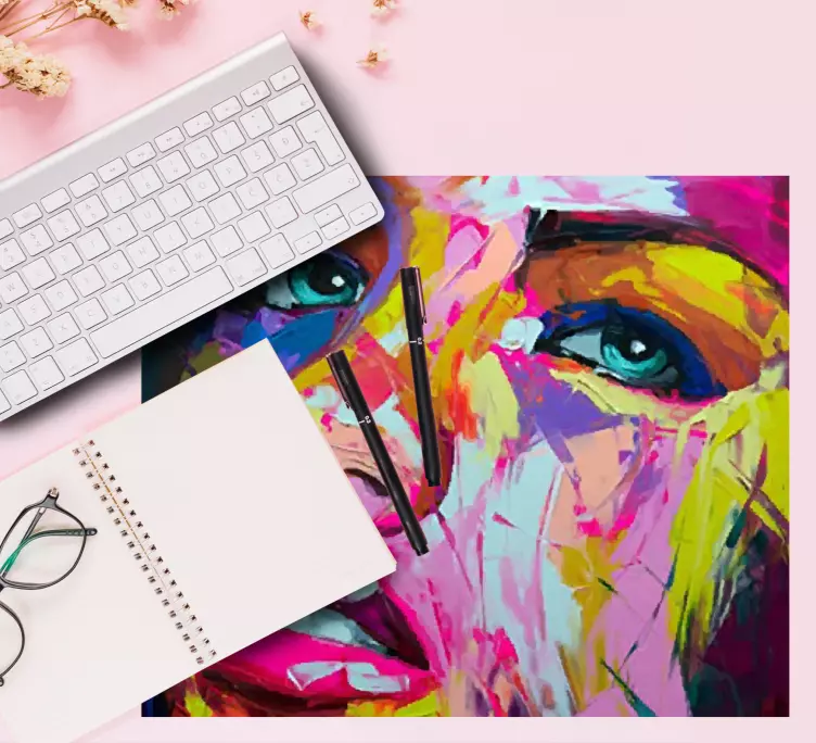 Original mouse pad colorful woman portrait - TenStickers