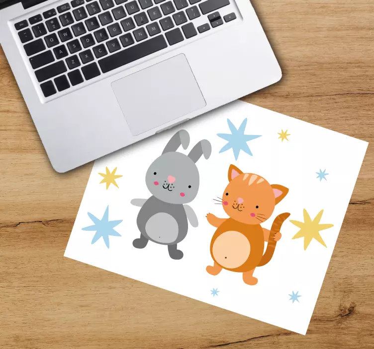 Original mouse pad cute animal friends - TenStickers
