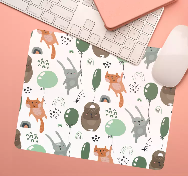 Original mouse pad cute animal playtime - TenStickers