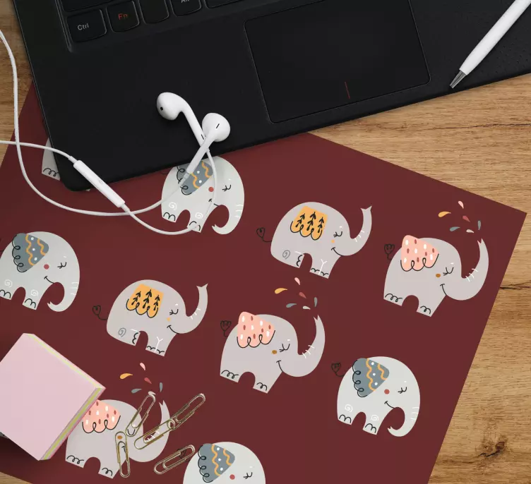 Original mouse pad cute elephant design - TenStickers