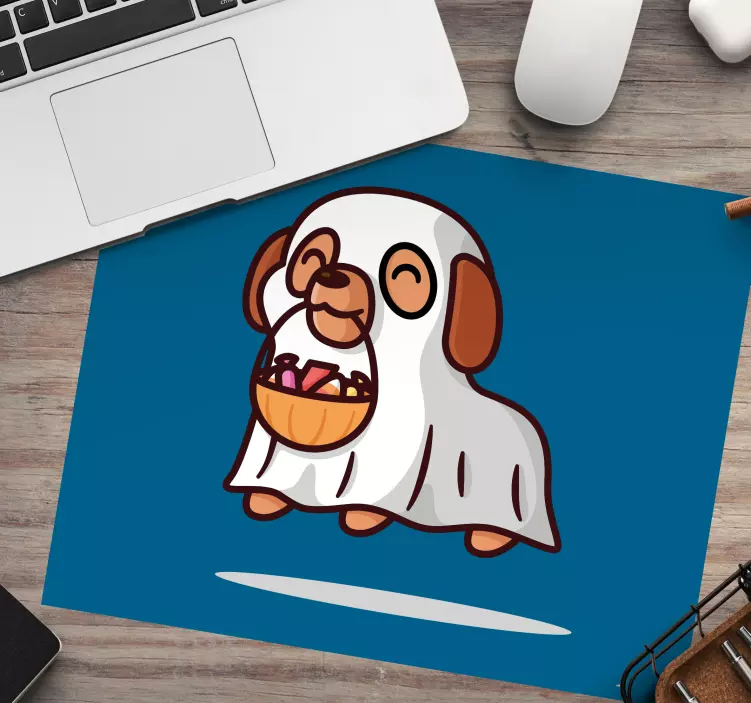 Original mouse pad cute ghostly pup - TenStickers