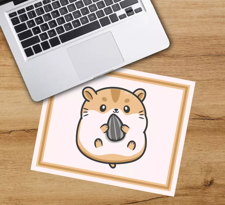 Original mouse pad cute hamster with seed - TenStickers