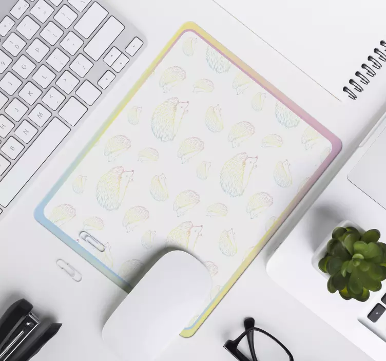 Original mouse pad cute hedgehog illustration - TenStickers