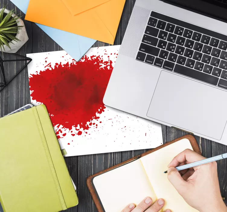 Original mouse pad dynamic red splatter - TenStickers