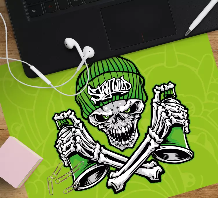 Original mouse pad edgy skull design - TenStickers