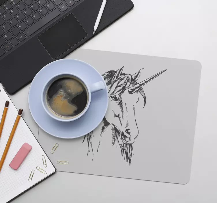 Original mouse pad elegant unicorn design - TenStickers