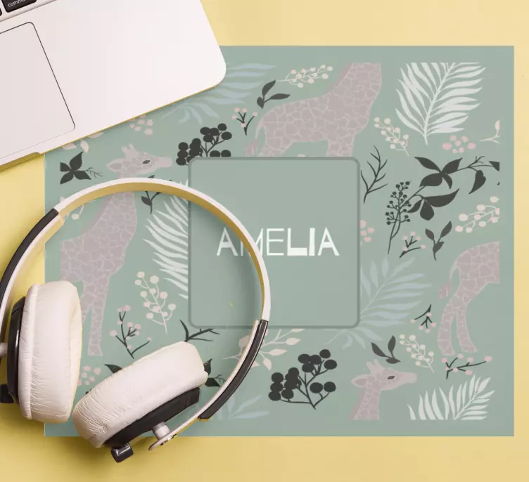 Original mouse pad floral animal design - TenStickers