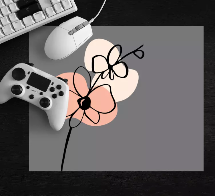 Original mouse pad floral minimalist design - TenStickers