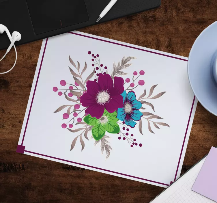 Original mouse pad floral pattern design - TenStickers