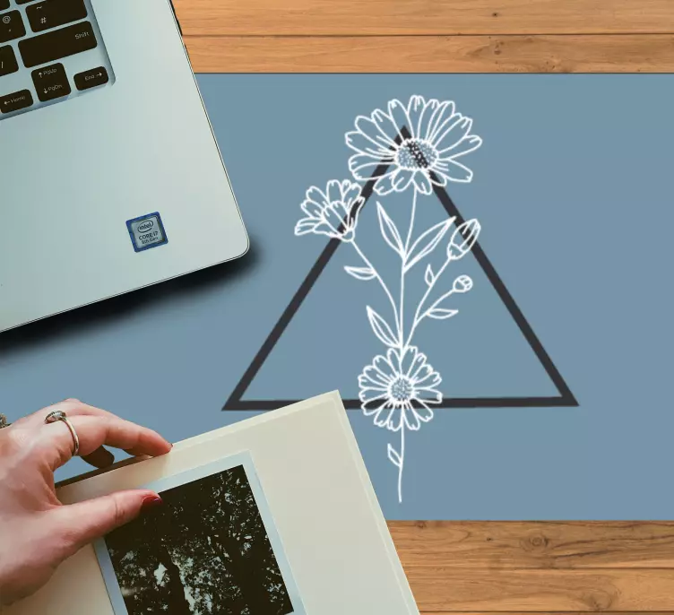 Original mouse pad floral triangle design - TenStickers