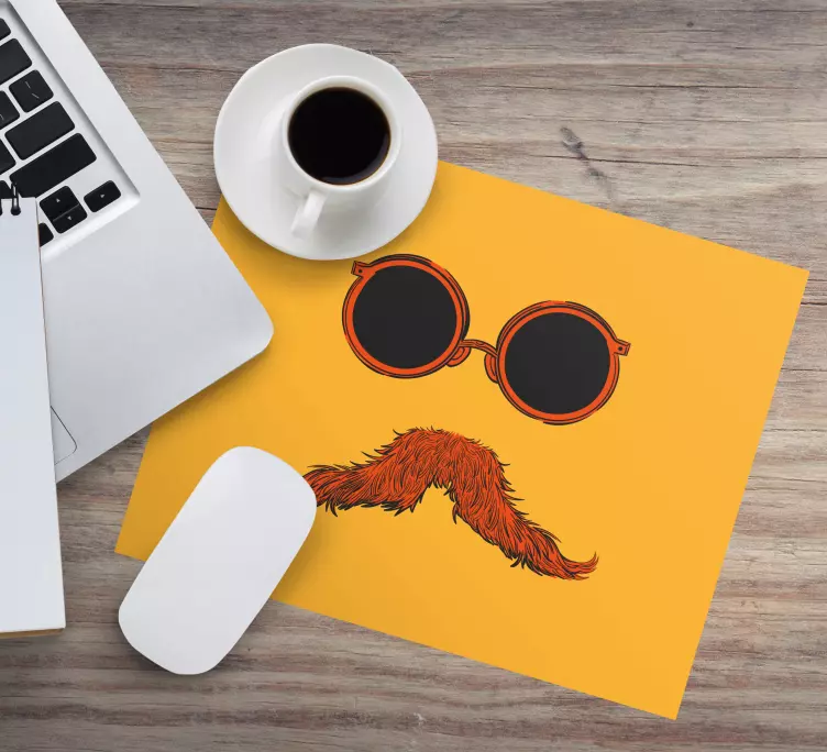 Original mouse pad funky sunglasses mustache - TenStickers